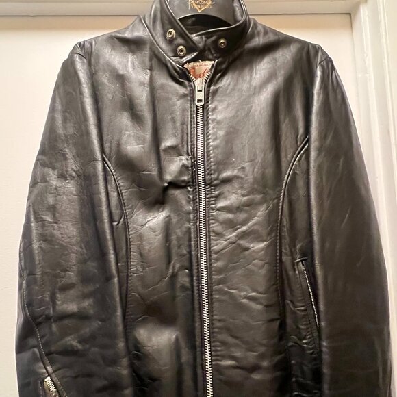 Vintage Excelled Black Leather Moto Jacket – Made in USA – Size 36R - Picture 5 of 7